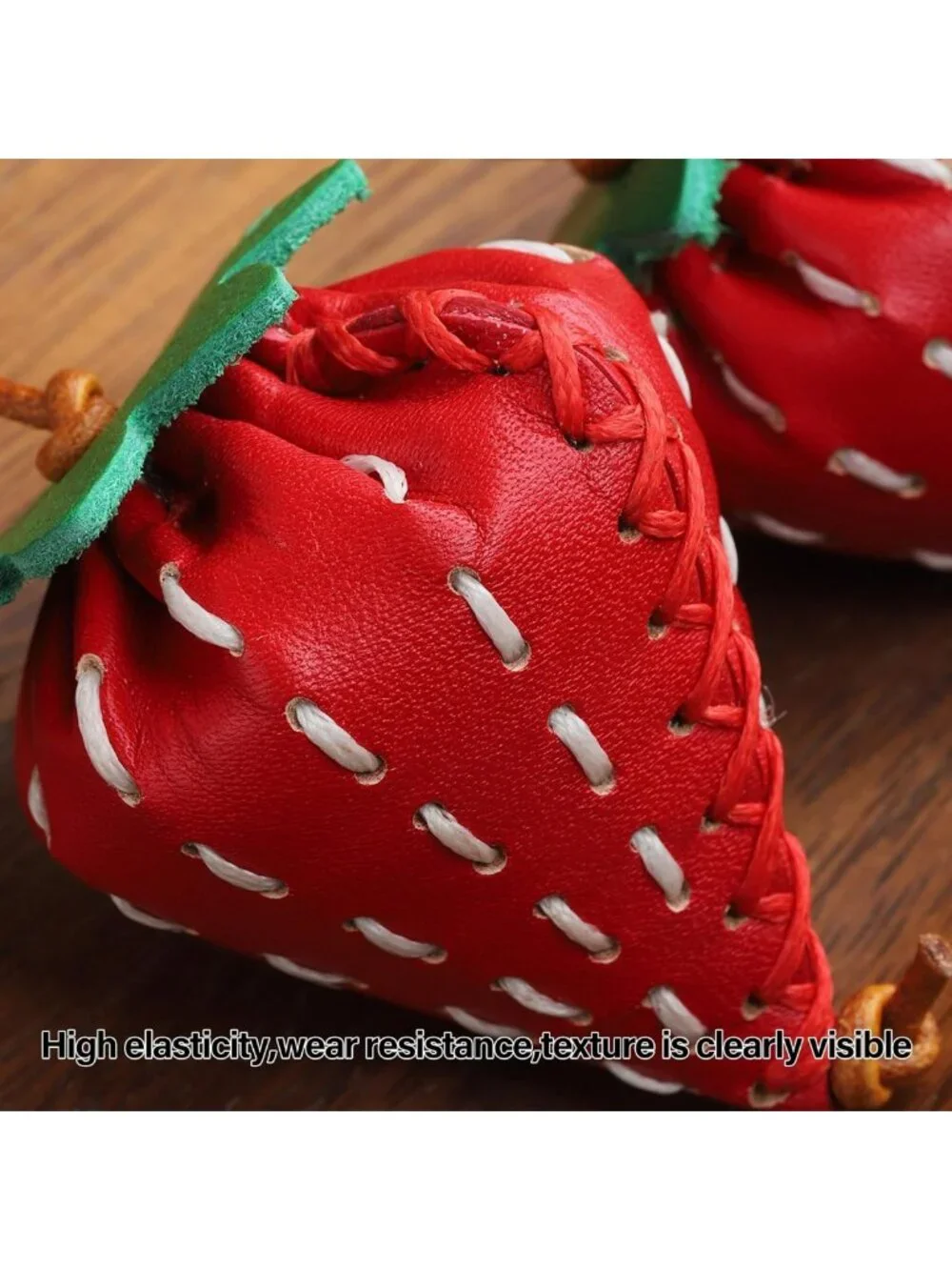 Stylish Leather Keychain & Purse Charm - Fun Simulated Food Bag Accessory